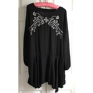 Black Tunic w/ White Embroidery